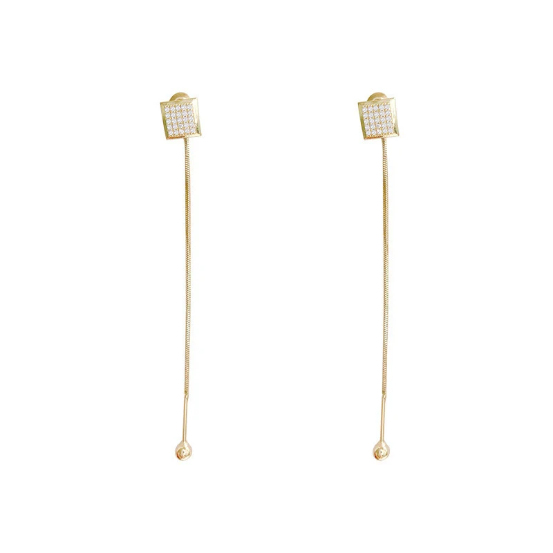 موضة جديدة طويلة شرابة انخفاض الأقراط الكورية الذهب اللون هندسية زهرة القلب معلقة النساء أقراط رائعة مجوهرات هدايا - الصورة 6